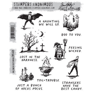 Tim Holtz Cling Stamp Halloween Sketchbook