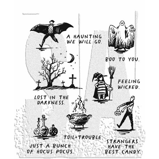 Tim Holtz Tim Holtz Cling Stamp Halloween Sketchbook