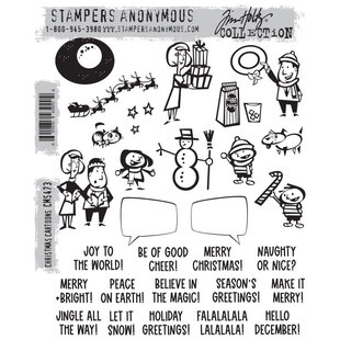 Tim Holtz Cling Stamp Christmas Cartoons