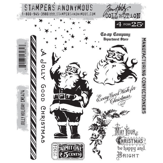 Tim Holtz Tim Holtz Cling Stamp Jolly Holiday