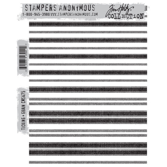 Tim Holtz Tim Holtz Cling Stamp Ticking + Grain