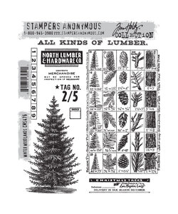 Tim Holtz Cling Stamp Winter Woodlands