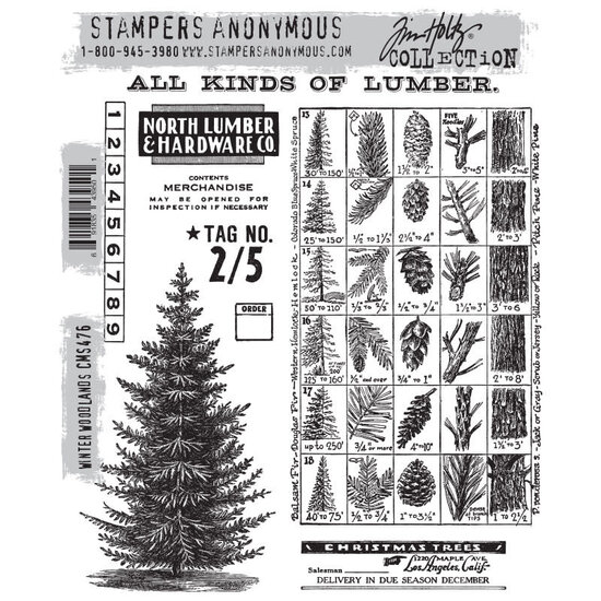 Tim Holtz Tim Holtz Cling Stamp Winter Woodlands