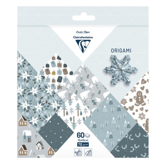 Clairefontaine Clairefontaine Origami Paper Polar 60 vel 15x15cm 70gram