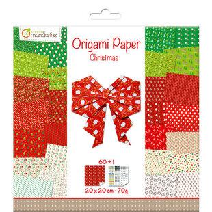 Origami Paper Christmas 61 vel 20x20cm 70gram