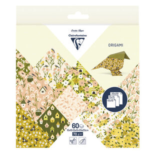 Clairefontaine Origami Paper Lente 61 vel 3 Formaten 70gram