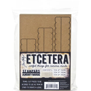 Tim Holtz Etcetera Thickboard Scallop trims 30pcs.