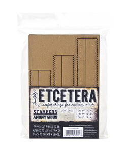 Tim Holtz Etcetera Thickboard Pinked trims 30pcs.