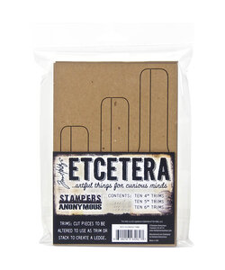 Tim Holtz Etcetera Thickboard Bracket trims 30pcs.