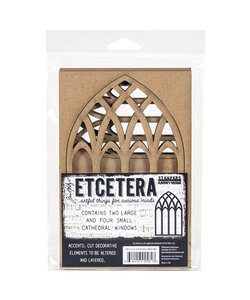 Tim Holtz Etcetera Thickboard Cathedral windows 6pcs.