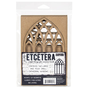 Tim Holtz Etcetera Thickboard Cathedral windows 6pcs.