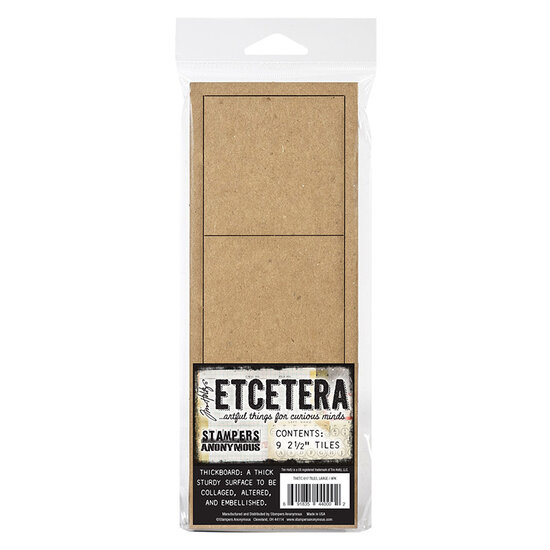 Tim Holtz Tim Holtz Etcetera Thickboard Tiles Large 9pcs.