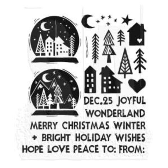 Tim Holtz Tim Holtz Cling Stamp Festive Print
