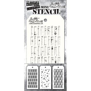 Tim Holtz Mini Layering Stencil 3 1/8" x 6 1/4" Set 57 3/Pkg