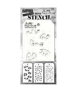 Tim Holtz Mini Layering Stencil 3 1/8" x 6 1/4" Set 56 3/Pkg