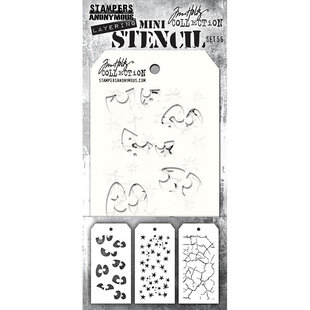 Tim Holtz Mini Layering Stencil 3 1/8" x 6 1/4" Set 56 3/Pkg