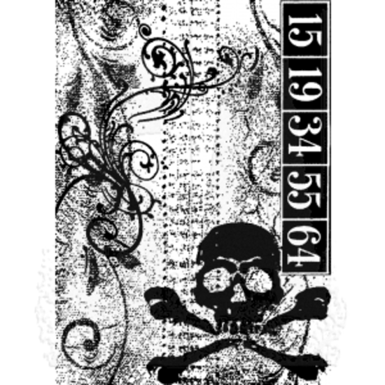 Tim Holtz Tim Holtz Component Cling stamp mini 2 1/2" x 3 1/2" Skull