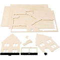 Creativ Company 3D Houten Constructie Set Huis Met Veranda 16x22cm