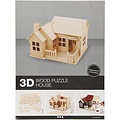 Creativ Company 3D Houten Constructie Set Huis Met Terras 13x19cm
