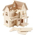 Creativ Company 3D Houten Constructie Set Huis Met Balkon 18,5x19cm