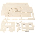 Creativ Company 3D Houten Constructie Set Huis Met Balkon 18,5x19cm