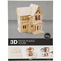 Creativ Company 3D Houten Constructie Set Huis Met Balkon 18,5x19cm