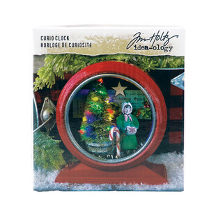 Tim Holtz Idea-Ology Curio Clock Red Christmas