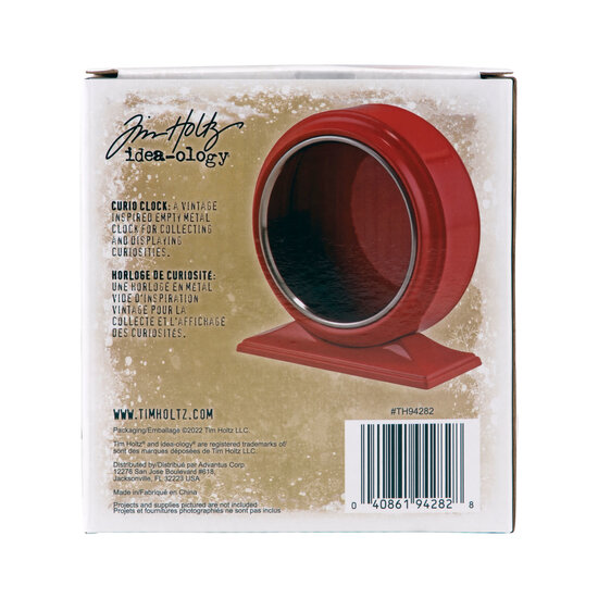 Tim Holtz Tim Holtz Idea-Ology Curio Clock Red Christmas