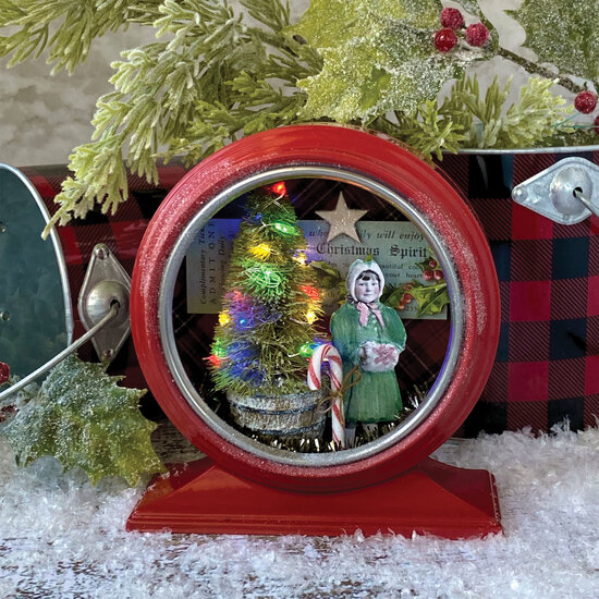Tim Holtz Tim Holtz Idea-Ology Curio Clock Red Christmas