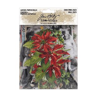 Tim Holtz Idea-Ology Layers + Paper dolls Christmas 2023 95pcs.