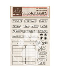 Stamperia Clear stamp Create happiness Christmas Calendar monthly