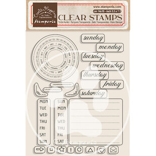 Stamperia clear stamp Create happiness Christmas Weekly planner