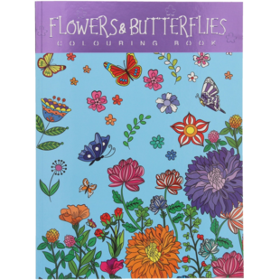 Kleurboek Voor Volwassenen Bloemen/Vlinders
