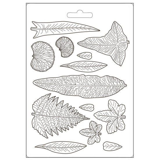 Stamperia Stamperia Soft Mould A5 Romantic Garden House Leaves