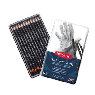 Derwent Graphic Pencils Set 12st. Hard B-9H