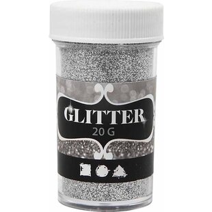 Glitter pot 20gr. Zilver