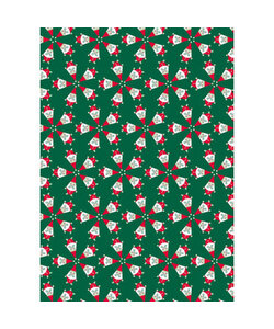 Vel Decopatch Papier Patroon Kerstmannetjes Groen/Rood