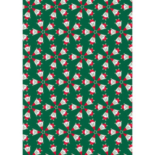 Vel Decopatch Papier Patroon Kerstmannetjes Groen/Rood