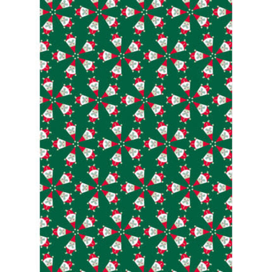 Decopatch Vel Decopatch Papier Patroon Kerstmannetjes Groen/Rood