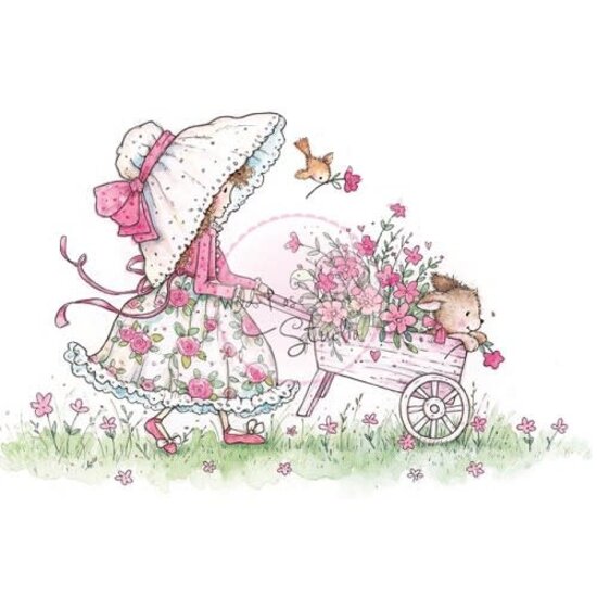 Wild Rose Studio Wild Rose Studio Clear Stamp Annabelle with Barrow