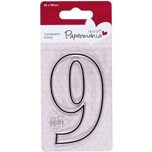 DoCrafts Papermania Clear Stamp Typography Nummer 9 60x90mm