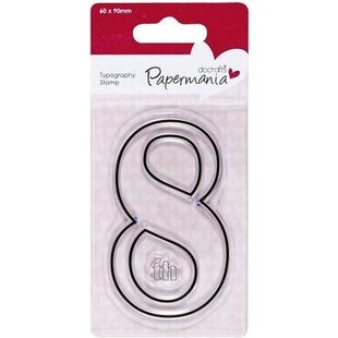 DoCrafts Papermania Clear Stamp Typography Nummer 8 60x90mm