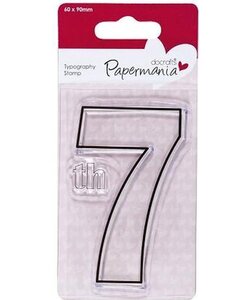 DoCrafts Papermania Clear Stamp Typography Nummer 7 60x90mm