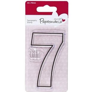 DoCrafts Papermania Clear Stamp Typography Nummer 7 60x90mm