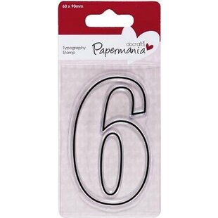DoCrafts Papermania Clear Stamp Typography Nummer 6 60x90mm