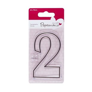DoCrafts Papermania Clear Stamp Typography Nummer 2 60x90mm