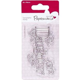 DoCrafts Papermania Clear Stamp Typography Daughter 60x90mm