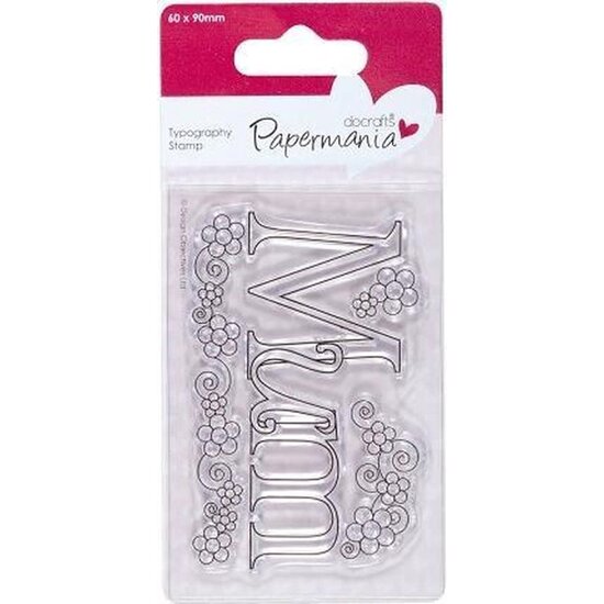 DoCrafts DoCrafts Papermania Clear Stamp Typography Mum 60x90mm