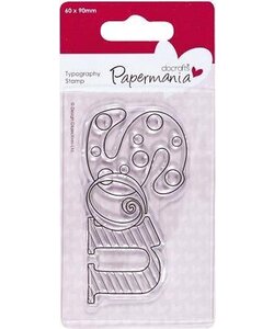 DoCrafts Papermania Clear Stamp Typography Son 60x90mm