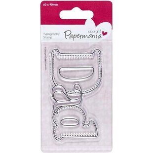 DoCrafts Papermania Clear Stamp Typography Dad 60x90mm